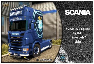 SCANIA SNEEPELS Kit Skin + Lightbox + Wheels for RJL v2.2.2