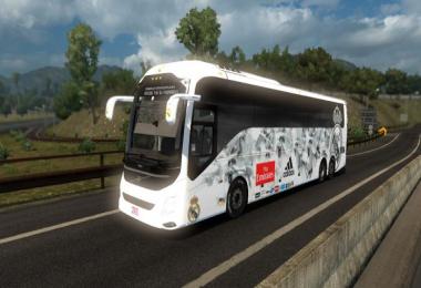 Volvo 9800 Bus Real Madrid Skin v1.30