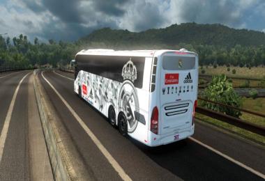 Volvo 9800 Bus Real Madrid Skin v1.30