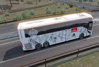 Volvo 9800 Bus Real Madrid Skin v1.30