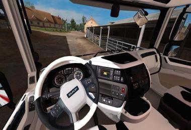 DAF XF E6 Skin White Red + Interior White Black 1.31