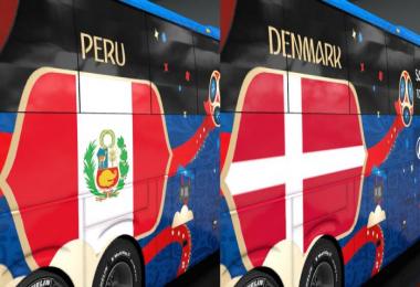 FIFA WORLD CUP 2018 RUSSIA Group C Official Buses Volvo 9800 v1.0