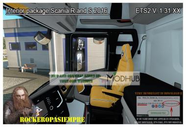 Interior package Scania R and S 2016 ETS2 1.31.x