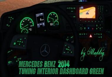 Mercedes Benz 2014 Tuning Interior Dashboard Green v1.0
