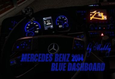Mercedes Benz 2014 Tuning Interior Dashboard Blue v1.0