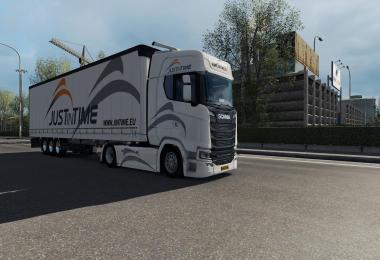 Scania S + Fliegl SDS350 - Justintime Skin Pack v1.0