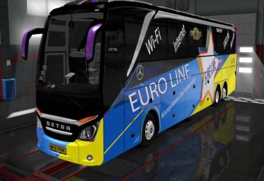 Mercedes Setra 517 HDH HD 2 Skinpack with logo v1.0.2