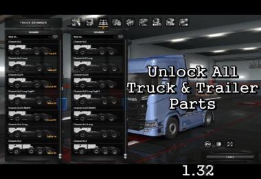 Unlock All Truck & Trailer Parts 1.32 Beta