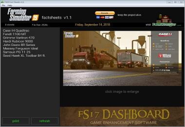 FS19 Factsheets Software v1.1.0