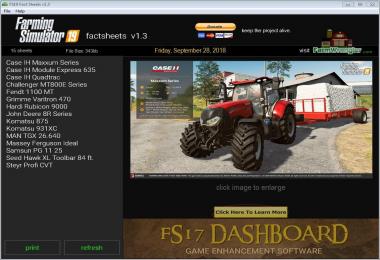 FS19 Factsheets Software v1.3
