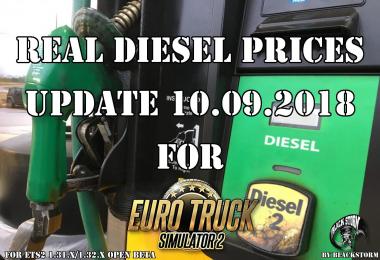 Real Diesel Prices for ETS2 map (upd.10.09)