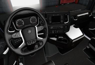 Scania S R White Black Interior v1.0