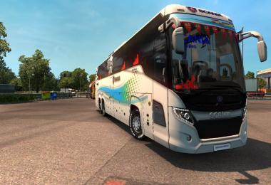 Scania Touring bus 2nd gen New skin and road Event v3.0