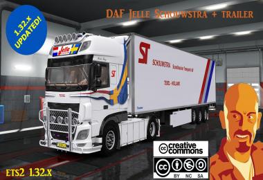 DAF JELLE SCHOUWSTRA + TRAILER (RECOVERED) ETS2 1.32.x