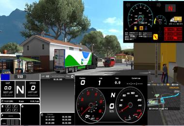 ETS2 ATS Sinterchangeable dash board software v1.0