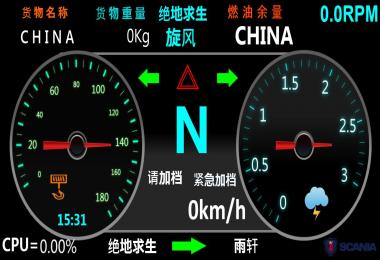 ETS2 ATS Sinterchangeable dash board software v1.0