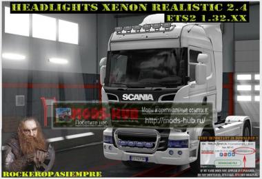 Headlights Xenon Realistic and Visors Rockeropasiempre v2.4