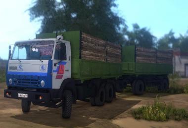 Kamaz 55102 + Trailer Nefaz v1.1.0