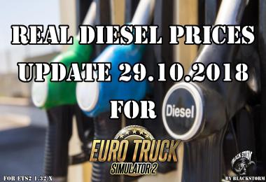 Real Diesel Prices for ETS2 map (upd.29.10.2018)