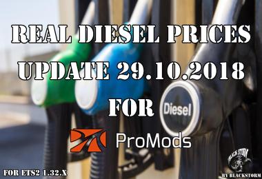 Real Diesel Prices for Promods Map v2.31 (upd.29.10)