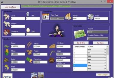 Save Game Editor Farming Simulator 2015 v1.0