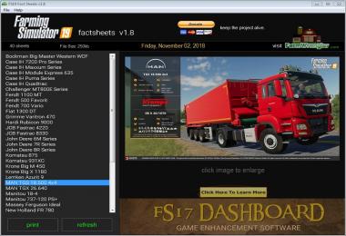 FS19 Factsheets Software v1.8