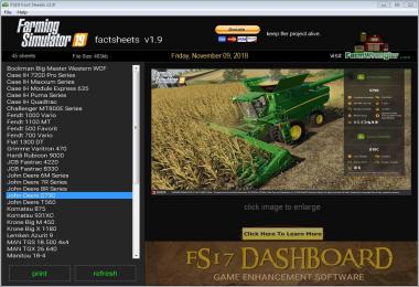FS19 Factsheets Software v1.9