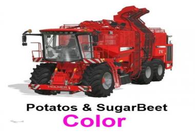 Holmer with Potatos & SugarBeet + cutting units v1.6