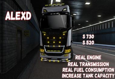 Real Engine and Transmission For Scania S by alexdedu