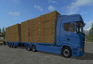 Scania S Flatbed and Matching Trailer v1