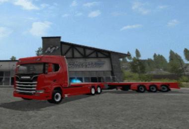 Scania S Flatbed and Matching Trailer v1