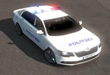 Skoda Superb Estonia Police White v1.0