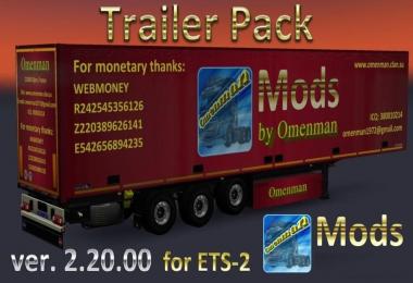 Trailer Pack by Omenman v2.20.00 ETS2 (Rus + Eng versions)