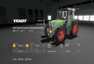 Fendt Favorit Custom Exhaust Sound v0.9