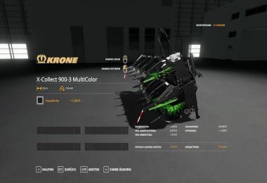Krone Pack BigX1180 & X-Collect900-3 - MultiColor v1.1