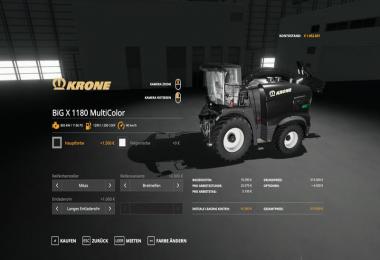 Krone Pack BigX1180 & X-Collect900-3 - MultiColor v1.1
