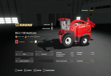 Krone Pack BigX1180 & X-Collect900-3 - MultiColor v1.1
