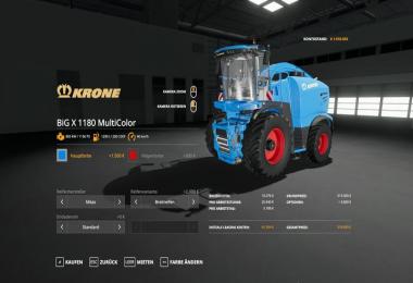 Krone Pack BigX1180 & X-Collect900-3 - MultiColor v1.1