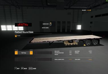 US Flatbed trailer Auto loads bales v1.0