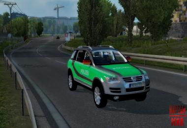 Vw Touareg Germany Police Car Skin v1.3