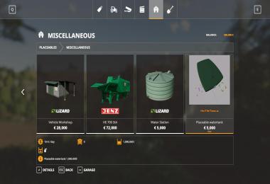 Reservoir d'eau v1.0