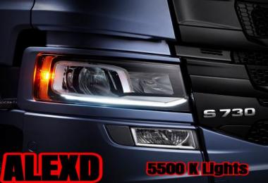 ALEXD 5500 K Lights Scania S & R v1.2