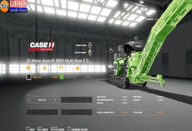 CASE Austoft 8800 +20m Sugarcane Harvester v1.0