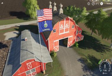 USA above Kansas State Flag V1.0.1