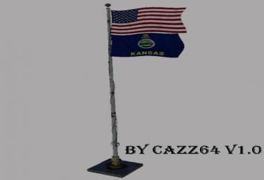 USA above Kansas State Flag V1.0.1