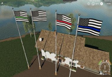 USA Thin Line Pack Flags v1.0.0