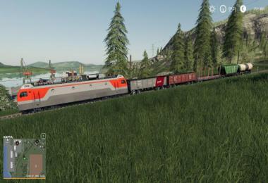 Electric locomotive and railways cars v1.0