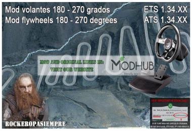 Mod for Steering Wheel of 180-270 Degrees for ETS2 1.34.x