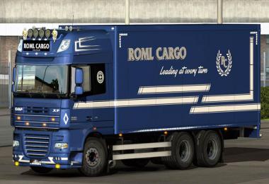 ROML Cargo DAF XF105 BDF and Krone Megaliner skin 1.33+