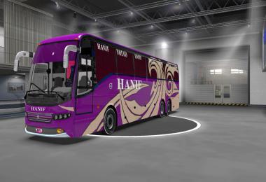 Volvo 9700 and 9400 bus Hanif bus skin + 4 euro skin pack + ai traffic